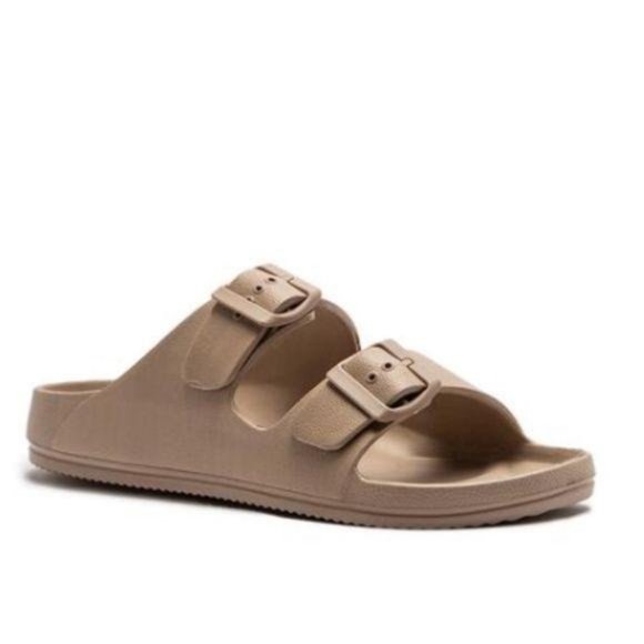 Lightweight Double Buckle Sandals – Taupe - Picture 2 of 5